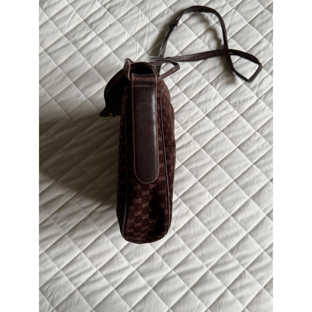 Y2K VTG Unfindable 70s Suede Gucci Monogram Crossbag Rare Coquette Cute Designer - Picture 3 of 8